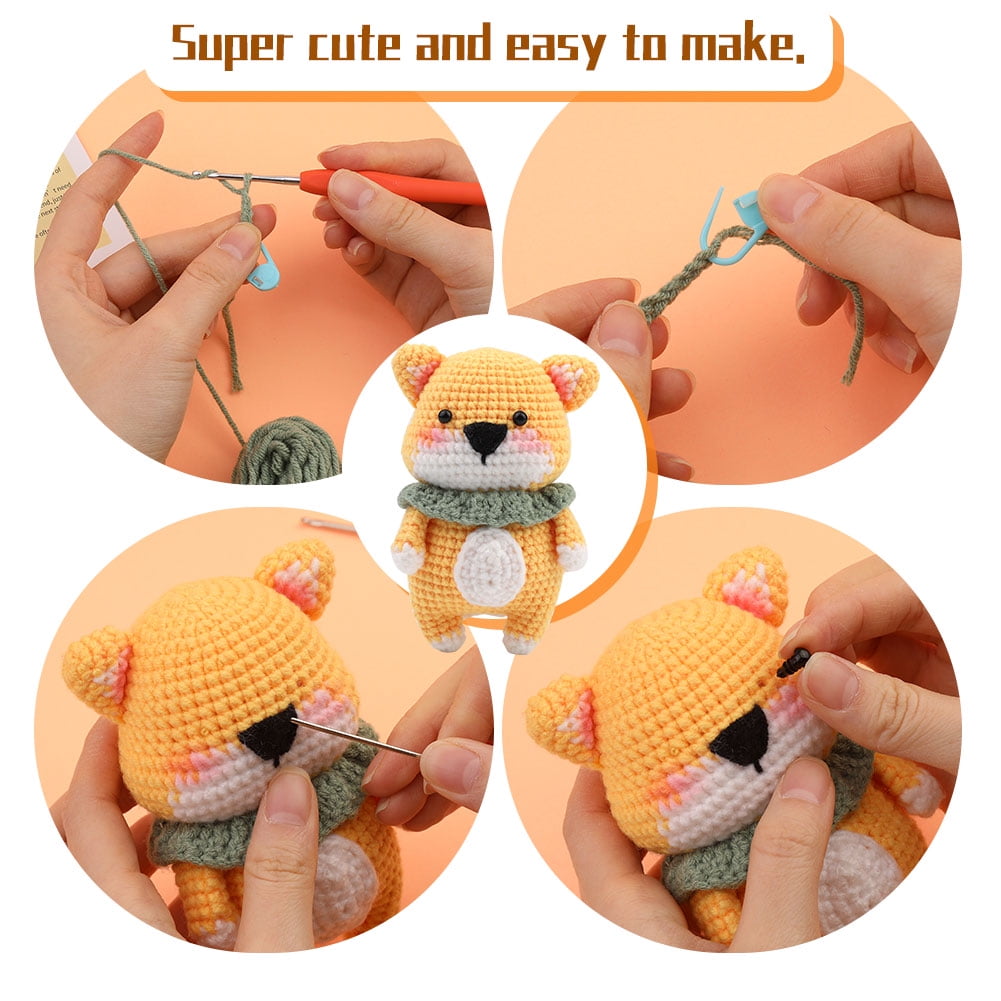 Crochet Animal Kit Corgi Doll Woobles Crochet Kit For Beginners DIY Craft  Art For Adults And Beginners Crochet Corgi DollKit - AliExpress