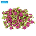 thumbnail image 3 of Uxcell 15mm Tiny Satin Ribbon Rose Fabric Flowers Embellishments Rosettes Applique Rose Red 200 Pcs, 3 of 6