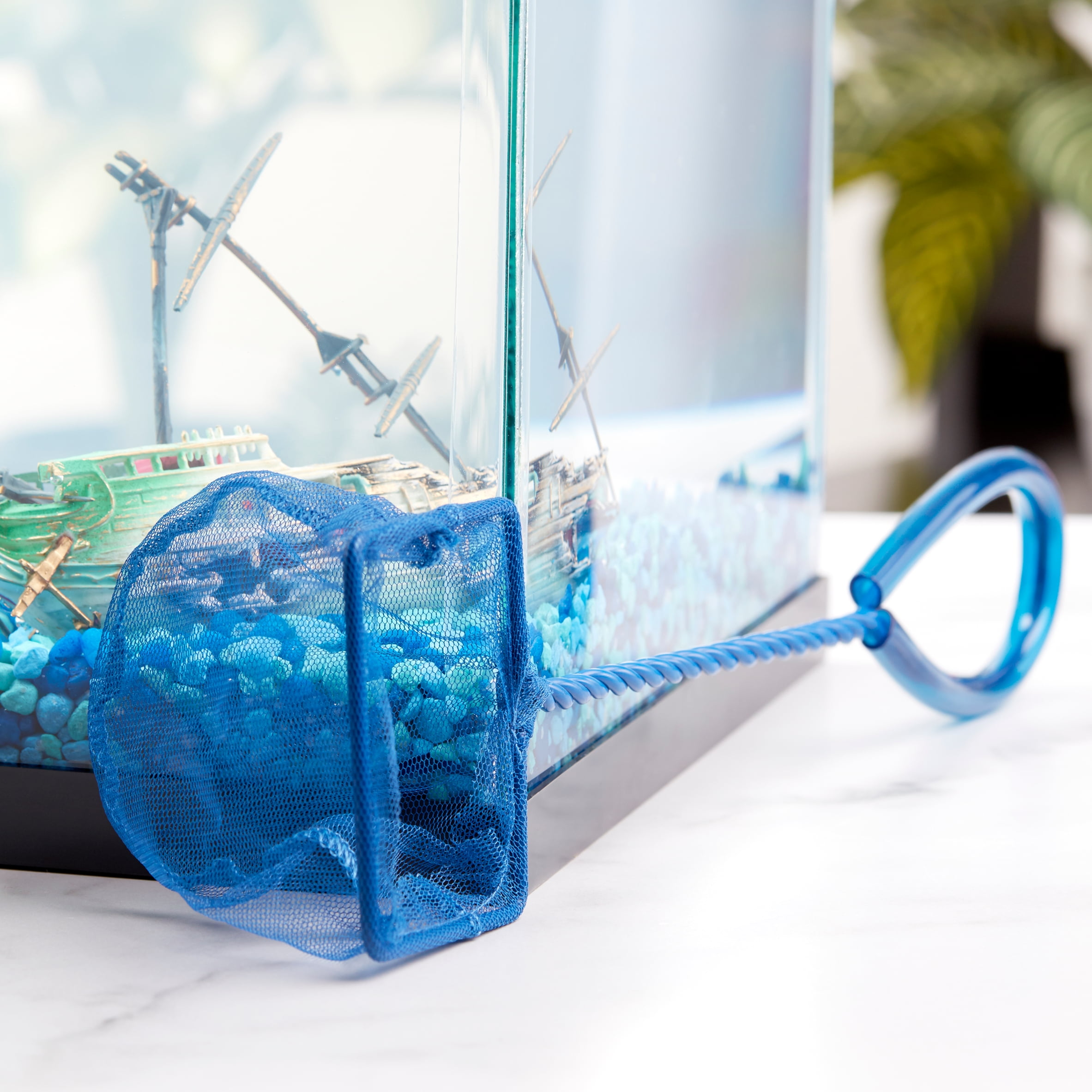 Aqua Culture 3 inch Fish Net, Nylon & Plastic, Blue 