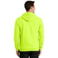thumbnail image 4 of Gildan High Visibility Full Zip Hooded Sweatshirt for Men Heavy Blend Long Sleeve Fleece Pullover Hoodie Jacket | Hi Vis Safety Green 8 oz 50/50 Cotton/polyester Sweater, 3 Pack, Size – L, 4 of 5