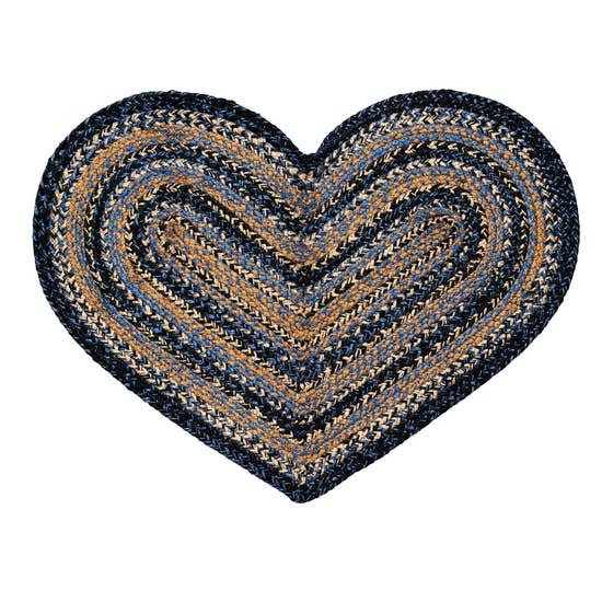 IHF HOME DECOR │ River Shale Heart Shape Rug 20”x30”