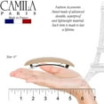 thumbnail image 2 of Camila Paris CP3442 French Hair Barrette Clip for Girls, Rubberized Automatic Clasp Strong Hold Grip Hair Clips for Women, No Slip and Durable Styling Girls Hair Accessories, Made in France (Caramel), 2 of 20