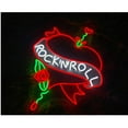 thumbnail image 2 of Handmadetneonsign Custom Rock N Roll Heart Led Sign, Rock Festival Neon Light, Rock Music Neon Sign, 2 of 5