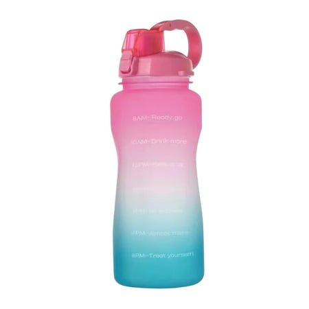

Ekeka Free Shipping With Straw Gym Outdoor Sports Time Marking Water Bottle Portable Cycling Fitness