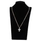 thumbnail image 2 of Collar Cruz de Cobre Joya de Moda Atractivos Religioso de Cumpleaños Plata, 2 of 9