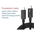 thumbnail image 6 of RIITOP Thunderbolt 4 Cable 2.62ft, 40Gbps Data Transfer / 100W Charging / 8K Display, Compatible Thunderbolt 3 & USB4 & USB C to C Devices (0.8 Meter 2.62 Feet), 6 of 7