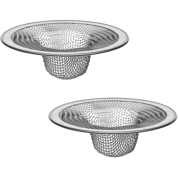 2-Pack Mesh Kitchen Sink Strainer, Stainless Steel, 4-1/2-Inch Diameter