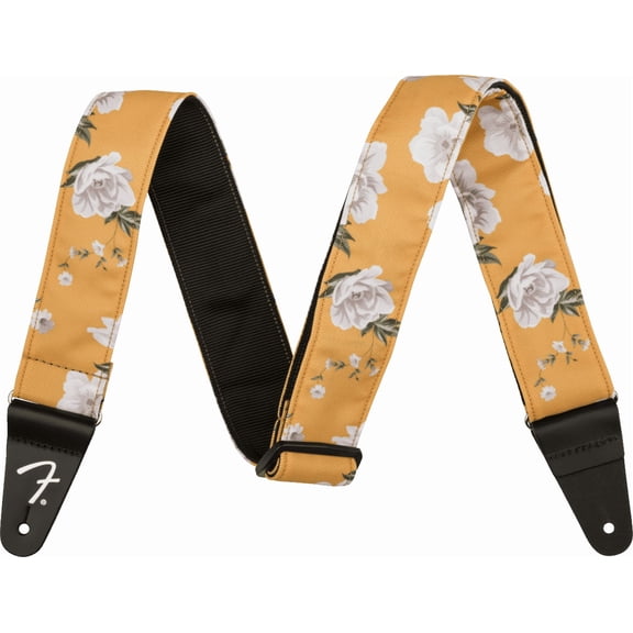 Fender Floral 2" Woven Guitar Strap, Marigold