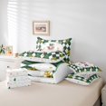 thumbnail image 6 of Manfei Kawaii Nutcracker Princess Twin Bedding Sets 7-Piece for Girl, Green Plaid Checkered Bedding Comforter Set, Winter Christmas Theme Reversible Sheet Sets, Ultra Soft Bedroom Decor, 6 of 8