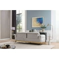 thumbnail image 6 of Modern Gray Sofa with Wood Frame and Gold Accents (Living Room), 6 of 9