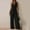 Black, variant on ZZwxWA Sexy Jumpsuits for Women Linen Deep V Neck Sleeveless Belted Loose Fit Overalls Wrap Baggy Wide Leg Summer Beach Flowy Pants