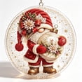 thumbnail image 2 of Christmas Gnome Diamond Art Ornament Kit,Holiday DIY Craft Kit Christmas Gnome Diamond Art Ornament with Luxury Flocked Canvas, Pearl Beaded Edge Decor, 2 of 9