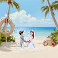 thumbnail image 4 of Hytrove 2Pares Adornos De Pareja Para Boda Figurillas Románticas En Material PVC, 4 of 8
