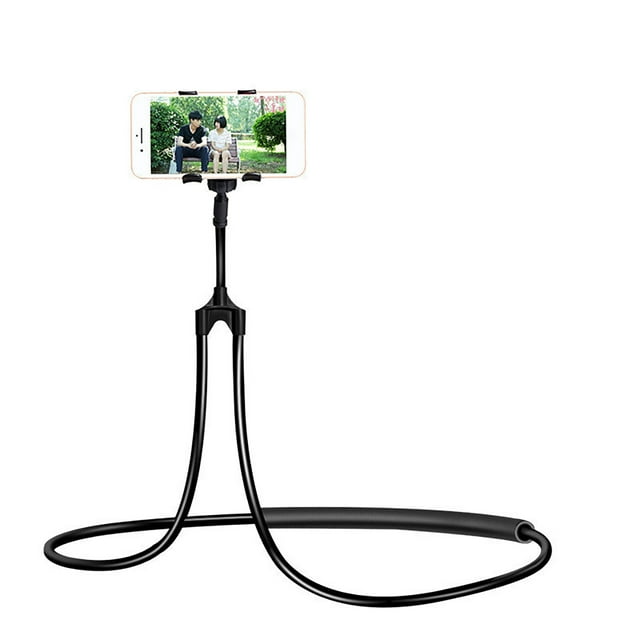 Support de Téléphone Portable à Suspendre au Cou Multifonction Flexible Réglable pour Lit Canapé CarBlack 78cm/31 Po