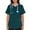 Green, variant on dazeni Scrubs Top for Women Soft Stretch V Neck Medical Scrub Tops Short Sleeve Scrub Shirts with Novelty Kanga Pocket Green L