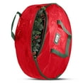 thumbnail image 2 of Bolsa de coronas navideñas navideñas Guirnaldas artificiales dobles Mango de contenedor de almacenamiento a prueba de agua Decorativo Temporadas Juguetes Inicio Rojo Vogacara HA009390-01, 2 of 6