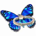 thumbnail image 1 of wonima44 Cell Phone Ring Holder, Butterfly Phone Ring Grip Stand 360°Rotation Finger Ring Kickstand Compatible with iPhone,All Android Smartphone (Blue), 1 of 1