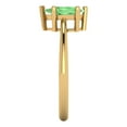thumbnail image 3 of Clara Pucci 14K Yellow Gold 1ct Green Solitaire Ring for Women, 3 of 7