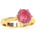 thumbnail image 2 of Crown Setting Pink Tourmaline Engagement Ring In 14k Yellow Gold, 2 of 6