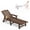 Coffee, variant on Cobiod Outdoor HDPE Chaise Lounge Chair,5-Position Adjustable Reclining Lounger with Wheels & Cup Holders,350lb Capacity,Overall length 78" , Coffee