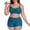 *Blue, variant on ClodeEU Women's Plus Size Two-Piece Swimsuit with Shorts, Front Tie V Neck Drawstring Side Tankini Bathing Suit Navy,Womens Plus XXL