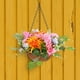 thumbnail image 1 of Cestas de Flores Ganfancp Flores Simuladas Decoración de Bodas Al Aire Libre 1X Guirnalda, 1 of 7