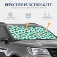 thumbnail image 4 of Daiia Green Sea Turtle 2PCS Car Windshield Sun Shade, Foldable Sun Shield for Car Front Window, Auto Sun Blocker Visor Protector Universal for Truck SUV Pickup-Large, 4 of 7