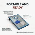 thumbnail image 4 of Hathaway LED Cornhole Set with Rustic Target Boards and 8 Bean Toss Bags, Lighted Target Areas, Carry Handles for Portability – Blue/White, 4 of 7