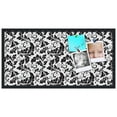 thumbnail image 2 of PinPix 36x18 Custom Cork Bulletin Board Floral Black Leaf Poster Board Has a Fabric Style Canvas Finish, Framed in Floral Black Leaf, by ArtToFrames (PinPix-180), 2 of 6