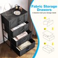 thumbnail image 7 of Casacomoda Dresser for Bedroom with 4 Storage Drawers, Small Dresser Chest of Drawers Fabric Dresser with Sturdy Steel Frame, Black, 7 of 7