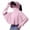 Pink, variant on Womens UPF 50+ Sun Protection Jacket Long Sleeve Lightweight Outdoor Running Hiking Hoodie with Removable Visor and Face Mask