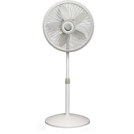 Lasko Elegance and Performance 18" 3-Speed Oscillating Pedestal Fan, White, 1820