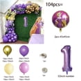 thumbnail image 4 of 104 piezas de globos de princesa Rapunzel para fiesta de cumpleaños de niña, suministros para regalo, decoración del hogar, globos con números, decoración para baby shower y boda, 4 of 5
