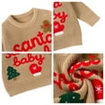 thumbnail image 6 of Aideaone Toddler Baby Boy Girl Christmas Sweater Letter Embroidery Pullover Sweatshirt Warm Crewneck Long Sleeve Tops for Infant 9M-3T, 6 of 7