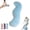 Blue, variant on Pea Pod Body Pillow for Side Sleeper,S Shaped Full Body Support Pillow, Soft Ergonomic Pillow for Back, Hip & Leg Support, Hug Pillow with Cooling Fabric, 80cm Small Throw Pillow