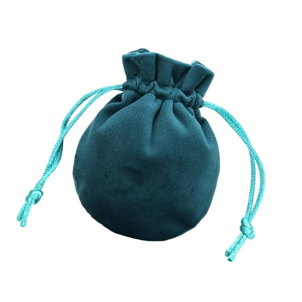 Bolsa organizadora de joyas, bolsa de regalo de terciopelo para Navidad, bodas y San Valentín. Azul 75x95cm