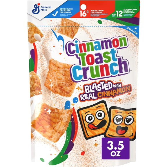 Original Cinnamon Toast Crunch Breakfast Cereal, 3.5 OZ Cereal Pouch