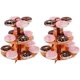 thumbnail image 5 of 2 juegos de soporte de cupcakes de cartón redondo de 3 niveles de oro rosa para 24 cupcakes perfecto para mujeres niñas cumpleaños despedida de soltera suministros de fiesta de oro rosa. Afortunado Sencillez, 5 of 5