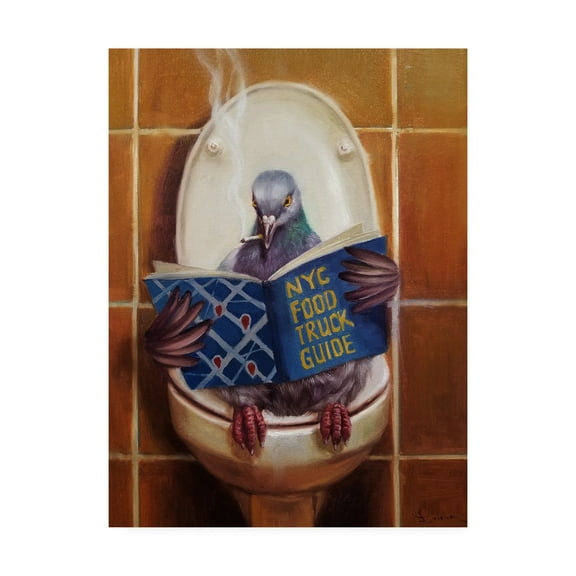 Trademark Fine Art 'Stool Pigeon' Canvas Art by Lucia Hefferna