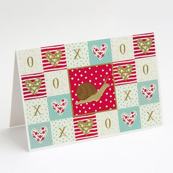 Garden Snail Greeting Cards and Envelopes Pack of 8