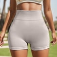 thumbnail image 2 of Gibobby Shorts Yoga Ropa deportiva para mujer, pantalones cortos deportivos para mujer, pantalones cortos deportivos de cintura ancha, pantalones de Yoga para mujer, deportes(Beige, S), 2 of 5