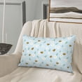 thumbnail image 5 of Rateoe Bee Flower Pattern Pillow Covers with Invisible Zipper(Pillows are not Included) Standard Pillowcases-14"x20", 5 of 6