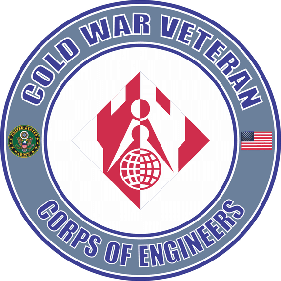 3.8 Inch U.S. Army Cold War Corps of Engineers Command Veteran Decal