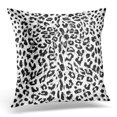thumbnail image 1 of BOSDECO White Abstract Black Shabby Leopard Pattern Pillowcase Pillow Cover Cushion Case 16x16 inch, 1 of 1