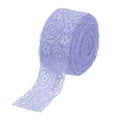 thumbnail image 1 of Unique Bargains Lace Trim 10 Yards 1.6 Inch Flower Elastic Lace Ribbons for Package Decoration Wedding Headbands Light Purple, 1 of 5