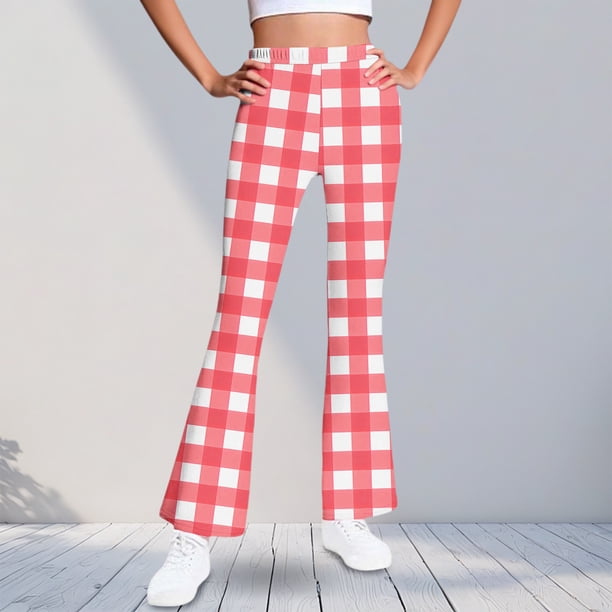 Pantalones largos con estampado para niñas, forrados de vellón para mayor calidez, pantalones largos casuales, leggings ligeramente acampanados, traje para niñas de 5 a 16 años.