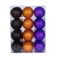 thumbnail image 3 of Vickerman 3" Purple, Orange, and BlackOrnament, Traditional Holiday Decor, Assortment Pack of 24 Ornaments, Recommended for Indoor Use, Maintenance Free Ornaments, 3 of 3