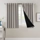 thumbnail image 1 of Cortinas 100 % opacas para dormitorio con forro negro, cortinas de oscurecimiento de habitación completa, 84 pulgadas de largo, con aislamiento térmico, lengüeta trasera/bolsillo para barra, cortinas para tratamiento de ventanas para sala de estar, arena natural, 2 paneles, topo cálido, 52 pulgadas de ancho x 45 pulgadas de largo, 1 of 5