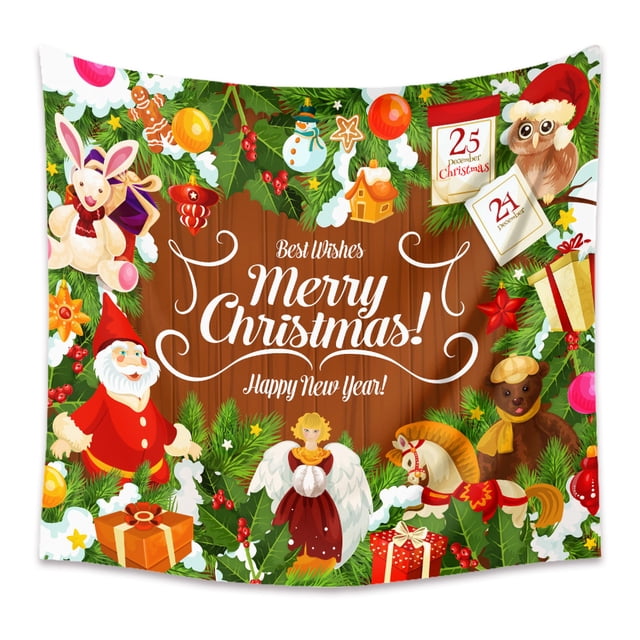 Tapiz para el hogar Tapiz para decoración de habitaciones Tela para colgar Estilo de fondo Tela para colgar Tapiz navideño