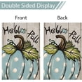 thumbnail image 6 of Hello Fall Garden Flag 12 x 18 Inch Vertical Double Sided Burlap Polka Dot Blue Pumpkin Autumn Yard Flags for Seasonal Yard Thanksgiving Farmhouse Decoration(ONLY FLAG), 6 of 6